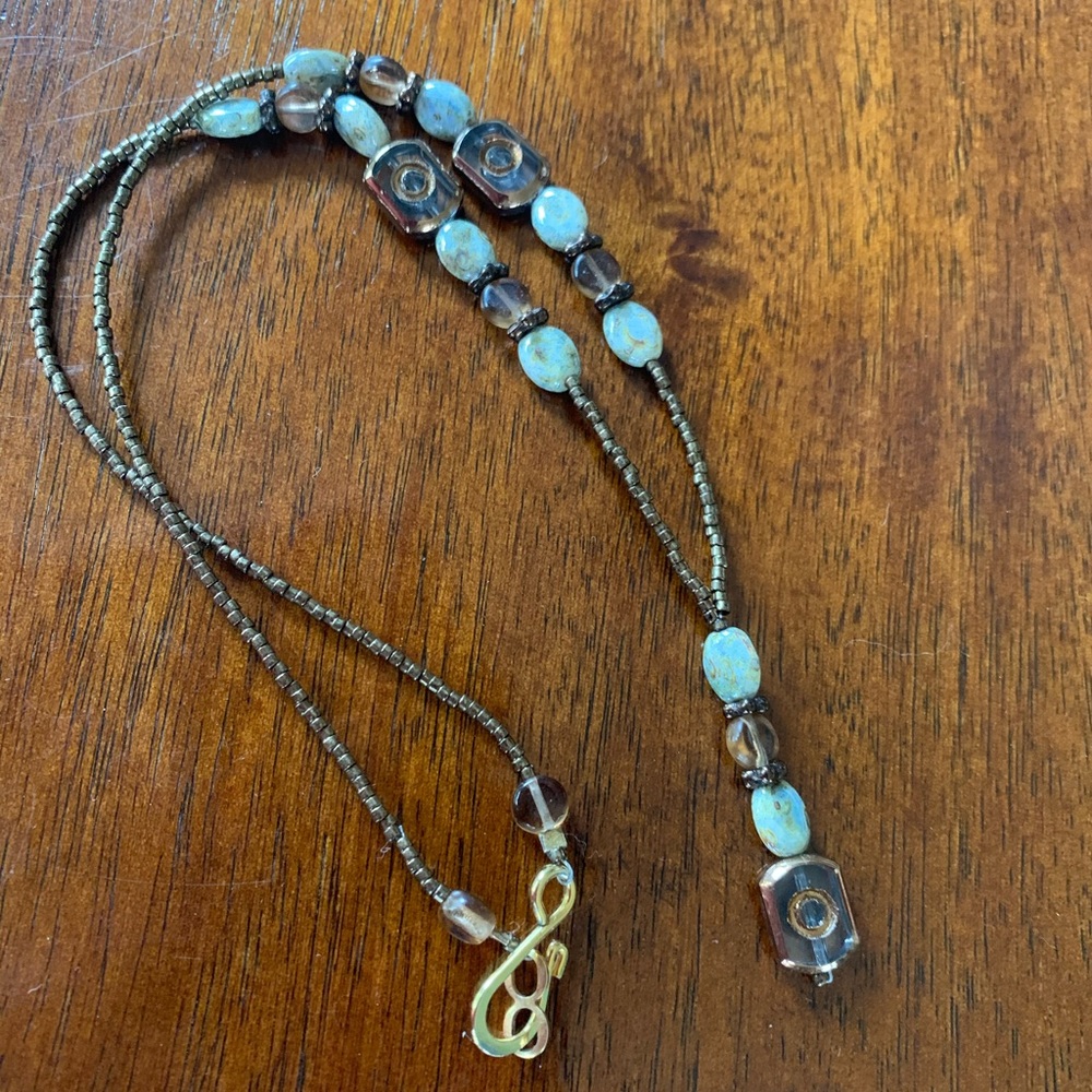 Handmade Beaded Y Necklace